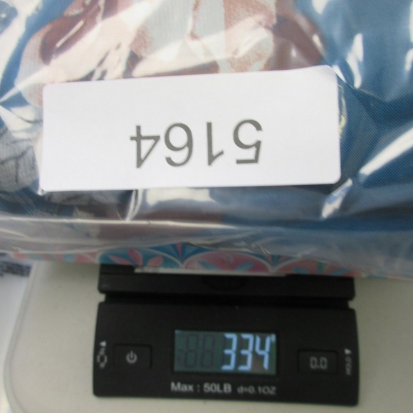 Baltic Born Smocked Midi Dress XL Blue Floral V Neck Boho Summer Party Chic 334 - Picture 9 of 12